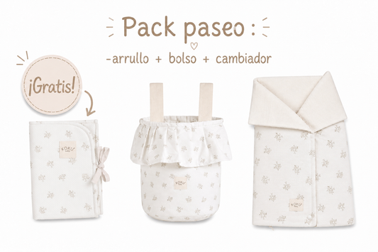 PACK ARRULLO PIQUÉ FLORAL