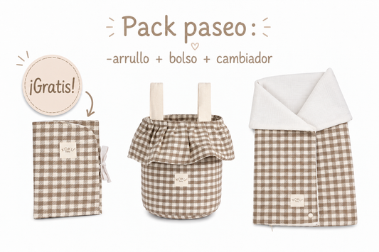 PACK ARRULLO VICHY JACQUARD TOPO