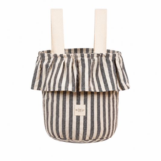 BOLSO BASKET STRIPE GRIS