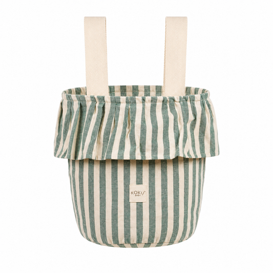 BOLSO BASKET STRIPE GREEN
