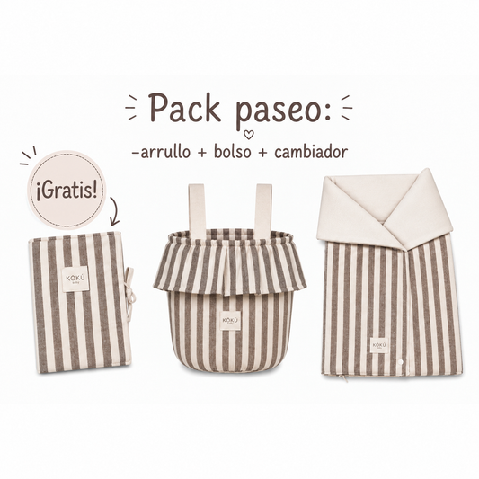 PACK ARRULLO STRIPE BROWN