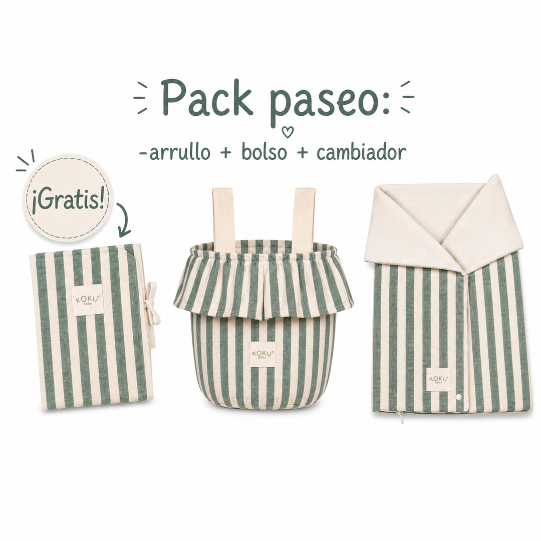 PACK ARRULLO STRIPE GREEN