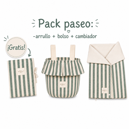 PACK ARRULLO STRIPE GREEN