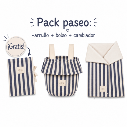 PACK ARRULLO STRIPE NAVY BLUE