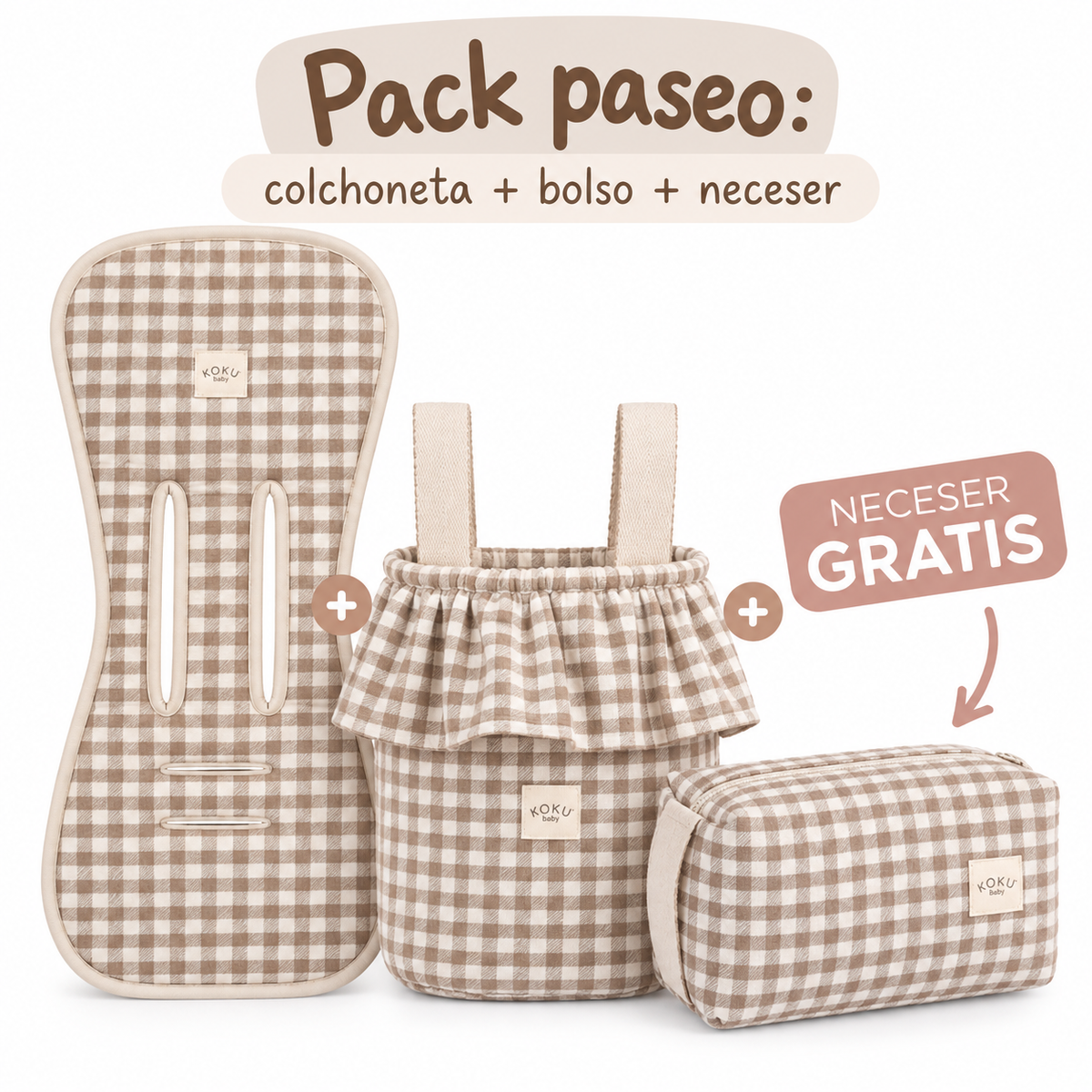 PACK PASEO VICHY JACQUARD TOPO