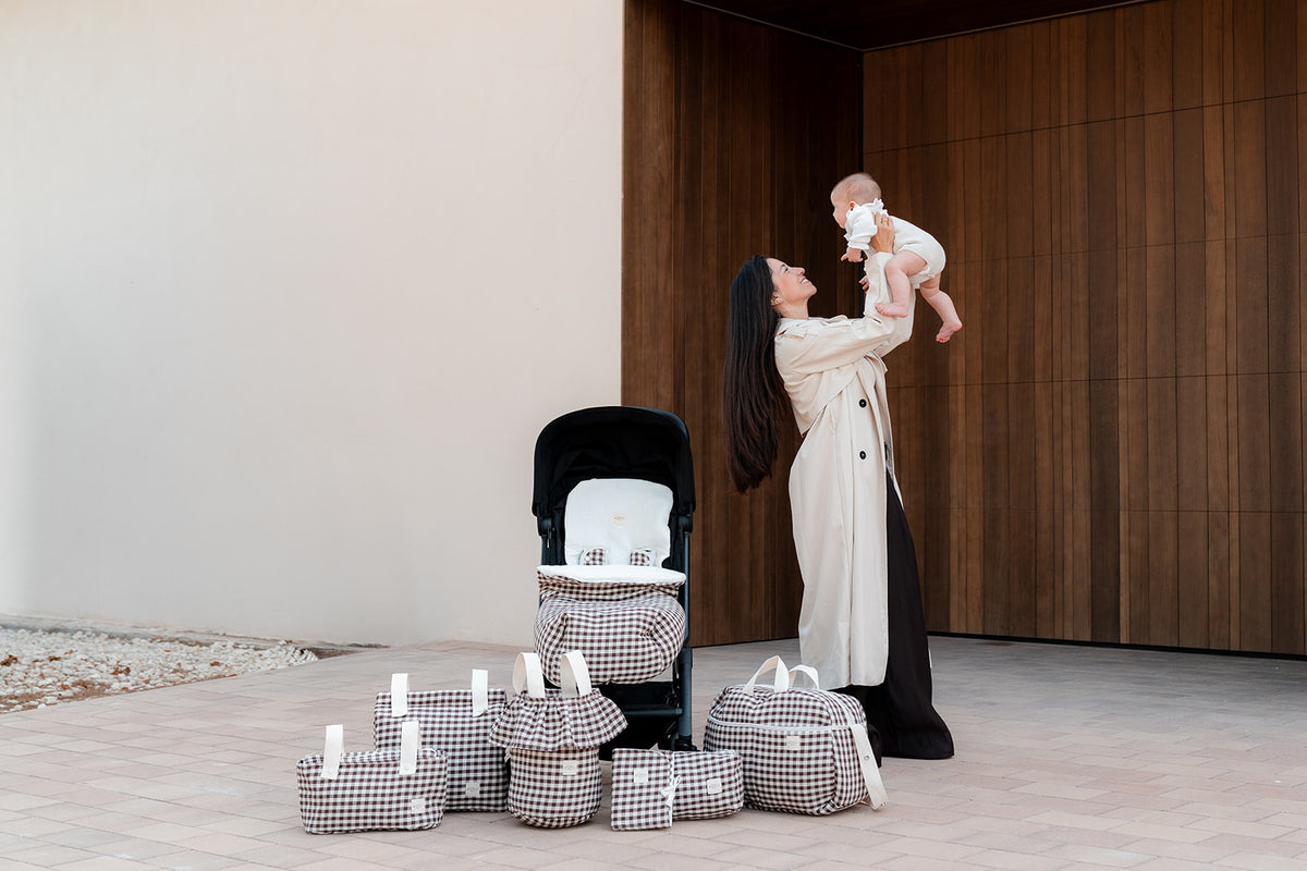 SACO SILLA VICHY JACQUARD GRANATE