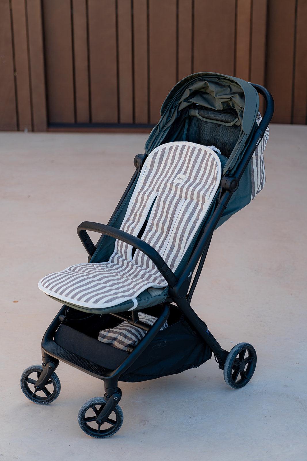 COLCHONETA DE PASEO MARIPOSA STRIPE BROWN 90X38