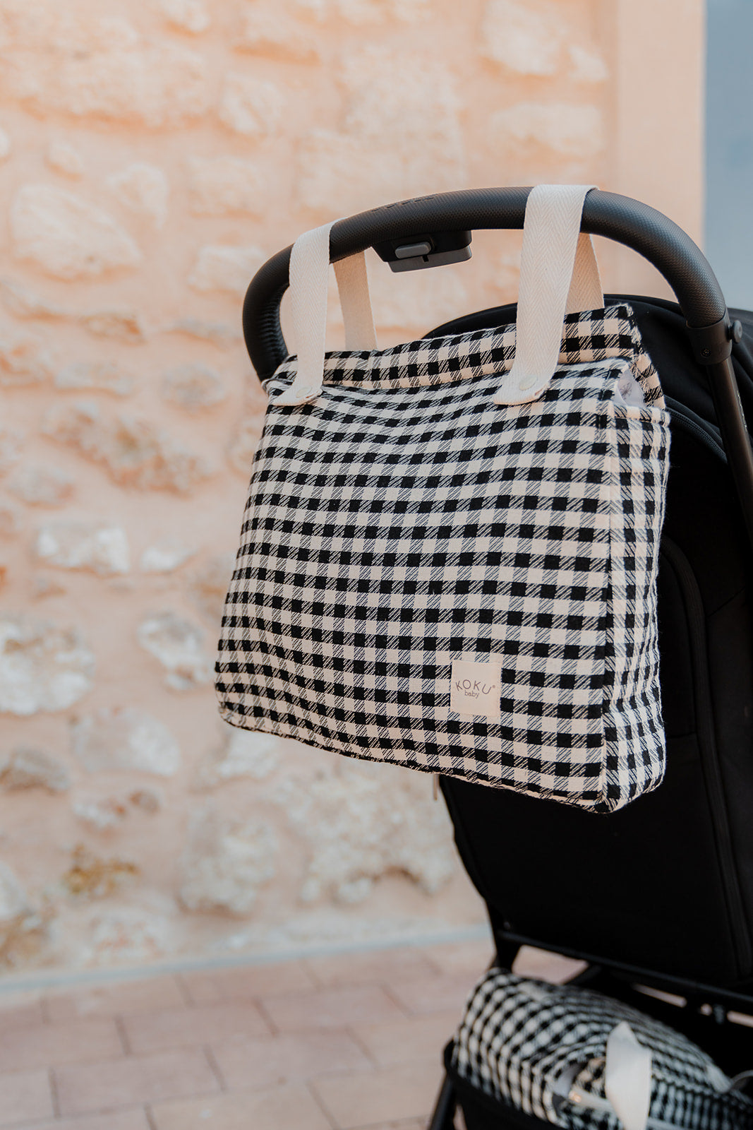 SAC PANERA STRIPE BLEU MARINE 30x34