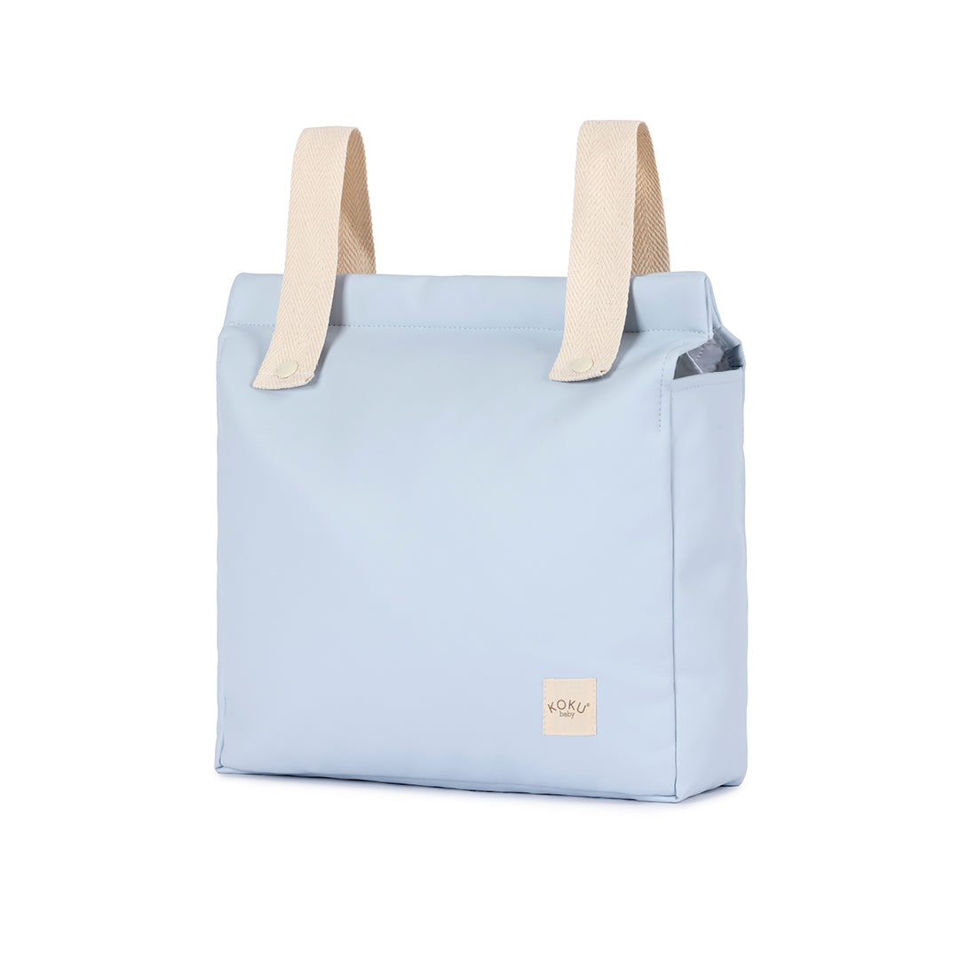 BOLSO PANERA POLIPIEL AZUL TURQUESA 30x34