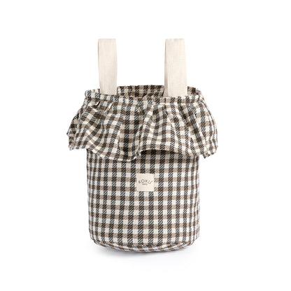 BOLSO BASKET VICHY JACQUARD MIXTO 35×33×24 cm