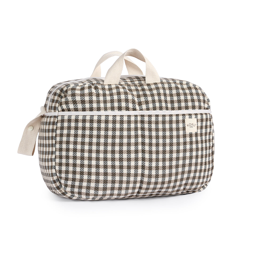 SAC DE MATERNITÉ À RAYURES VERT KAKI 30x47