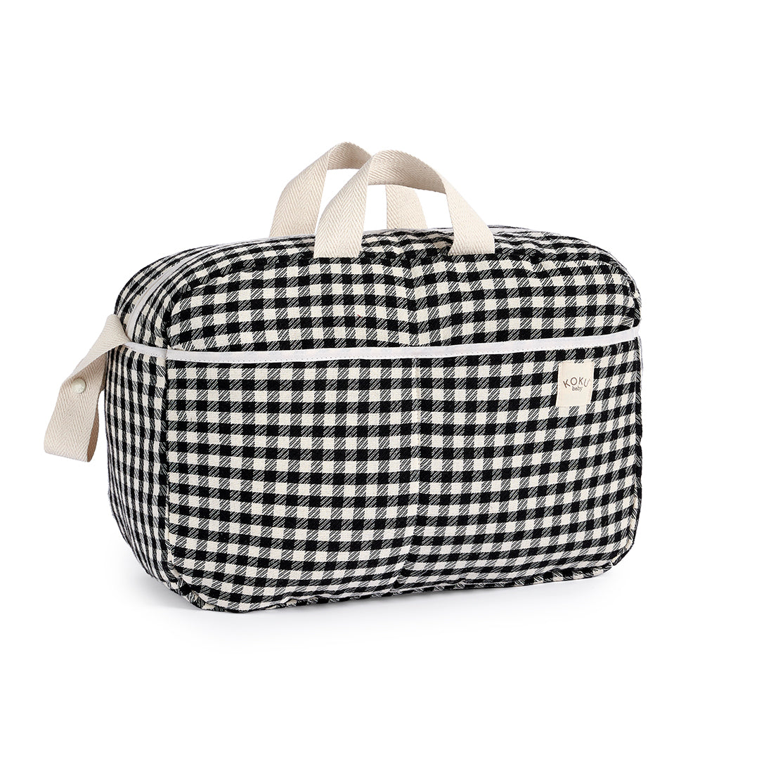 SAC DE MATERNITÉ À RAYURES VERT KAKI 30x47