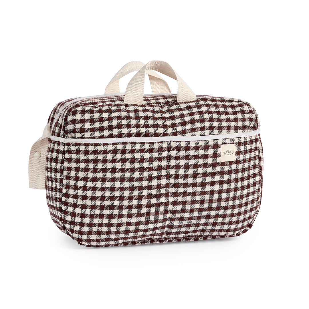 SAC DE MATERNITÉ À RAYURES VERT KAKI 30x47