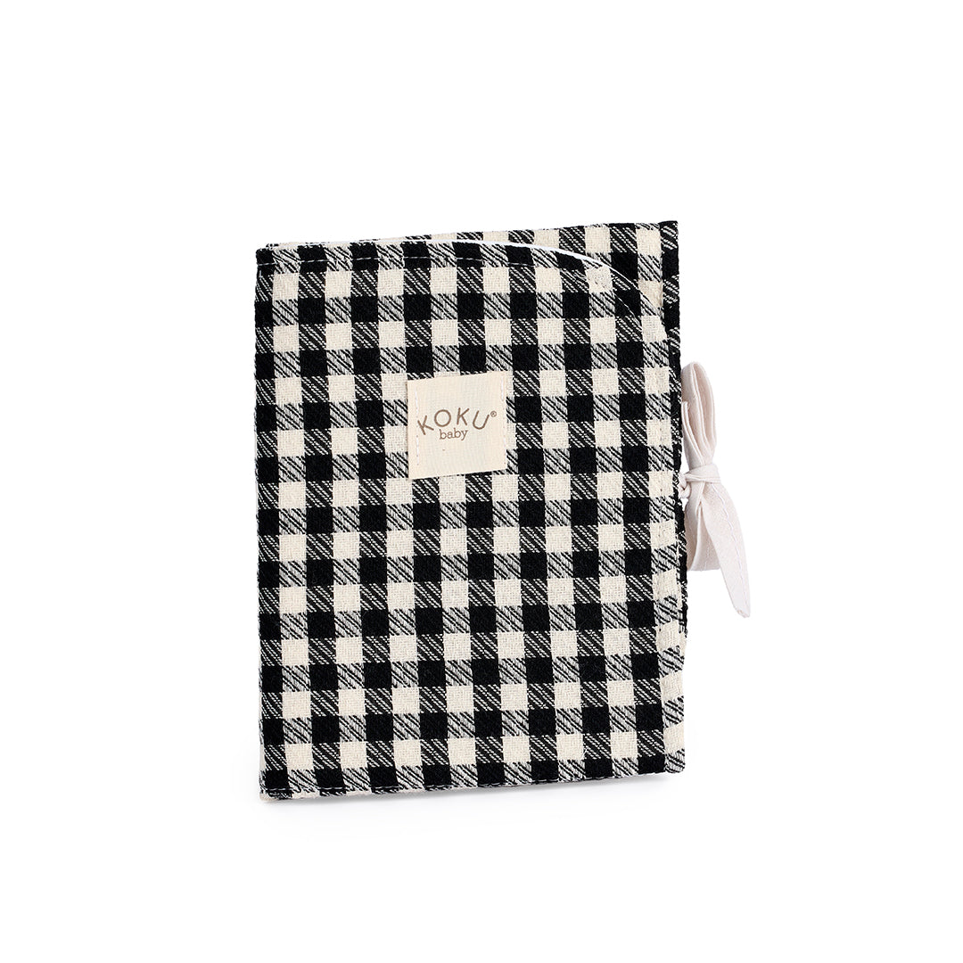 CAMBIADOR IMPERMEABLE VICHY JACQUARD BLANCO & NEGRO