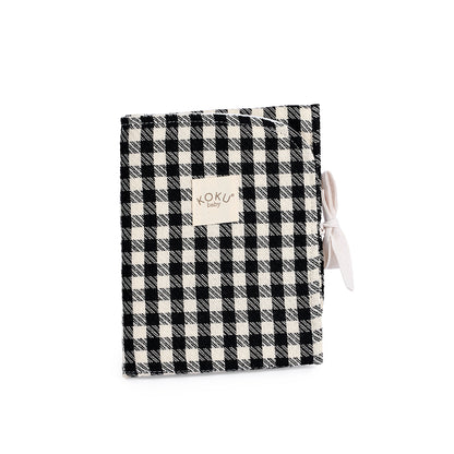CAMBIADOR IMPERMEABLE VICHY JACQUARD BLANCO & NEGRO