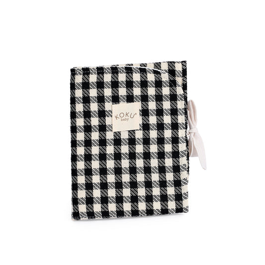 CAMBIADOR IMPERMEABLE VICHY JACQUARD BLANCO & NEGRO