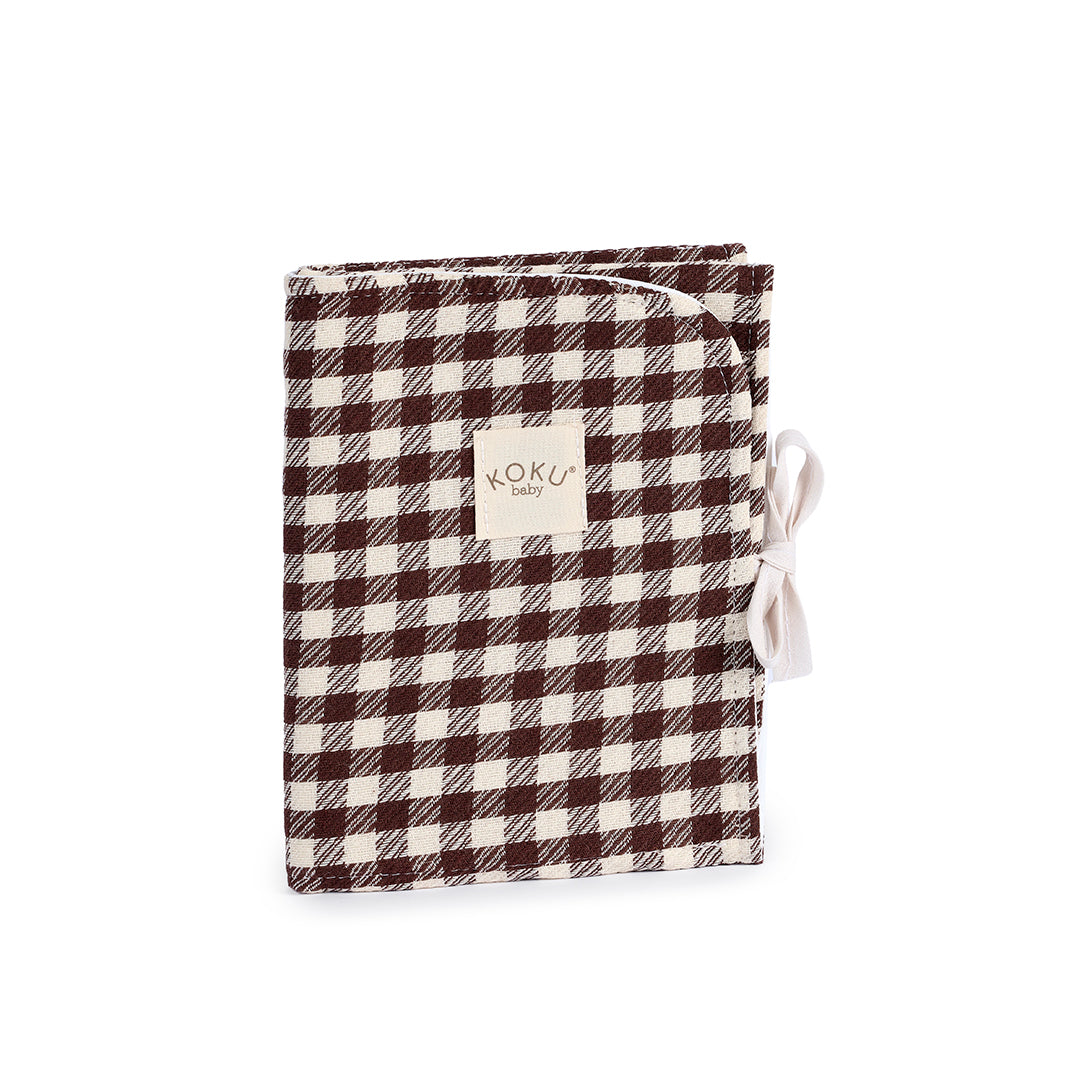 CAMBIADOR IMPERMEABLE VICHY JACQUARD GRANATE