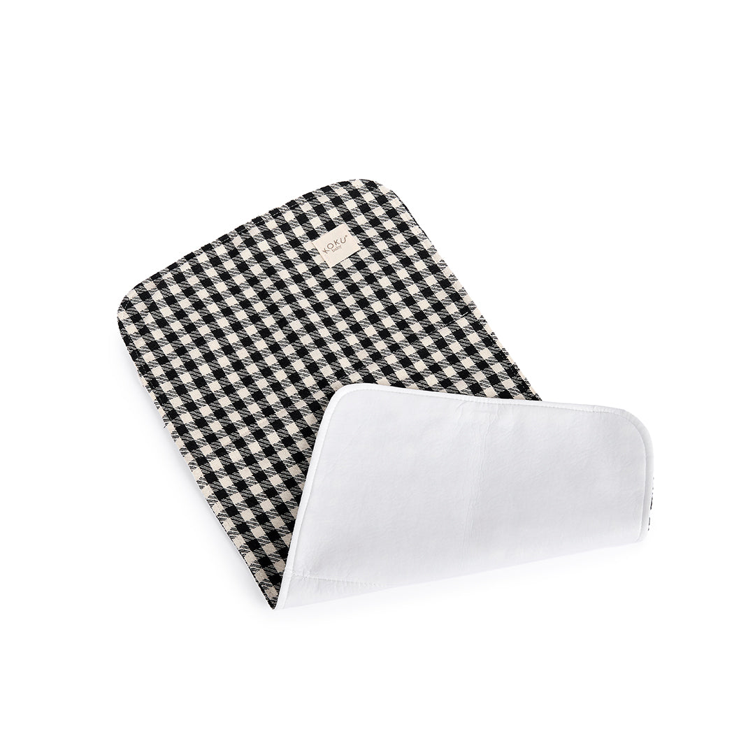 CAMBIADOR IMPERMEABLE VICHY JACQUARD BLANCO & NEGRO