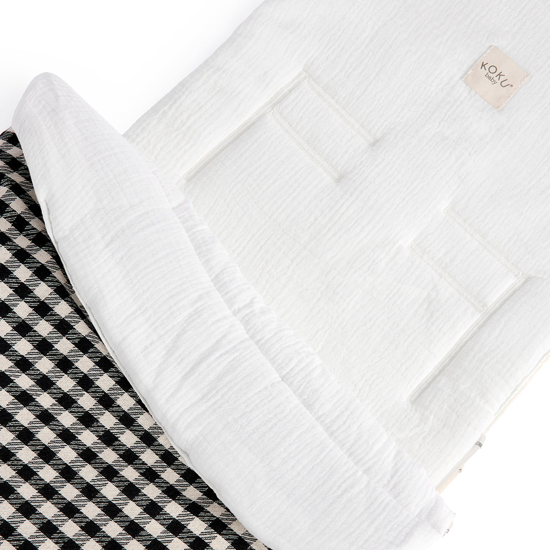SACO SILLA VICHY JACQUARD BLANCO & NEGRO