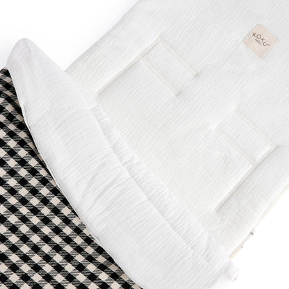 SACO SILLA VICHY JACQUARD BLANCO & NEGRO