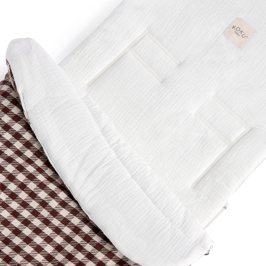 SACO SILLA VICHY JACQUARD GRANATE