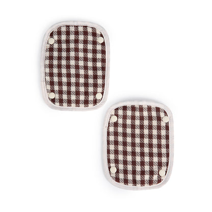 PROTECTOR DE TIRANTES VICHY JACQUARD GRANATE