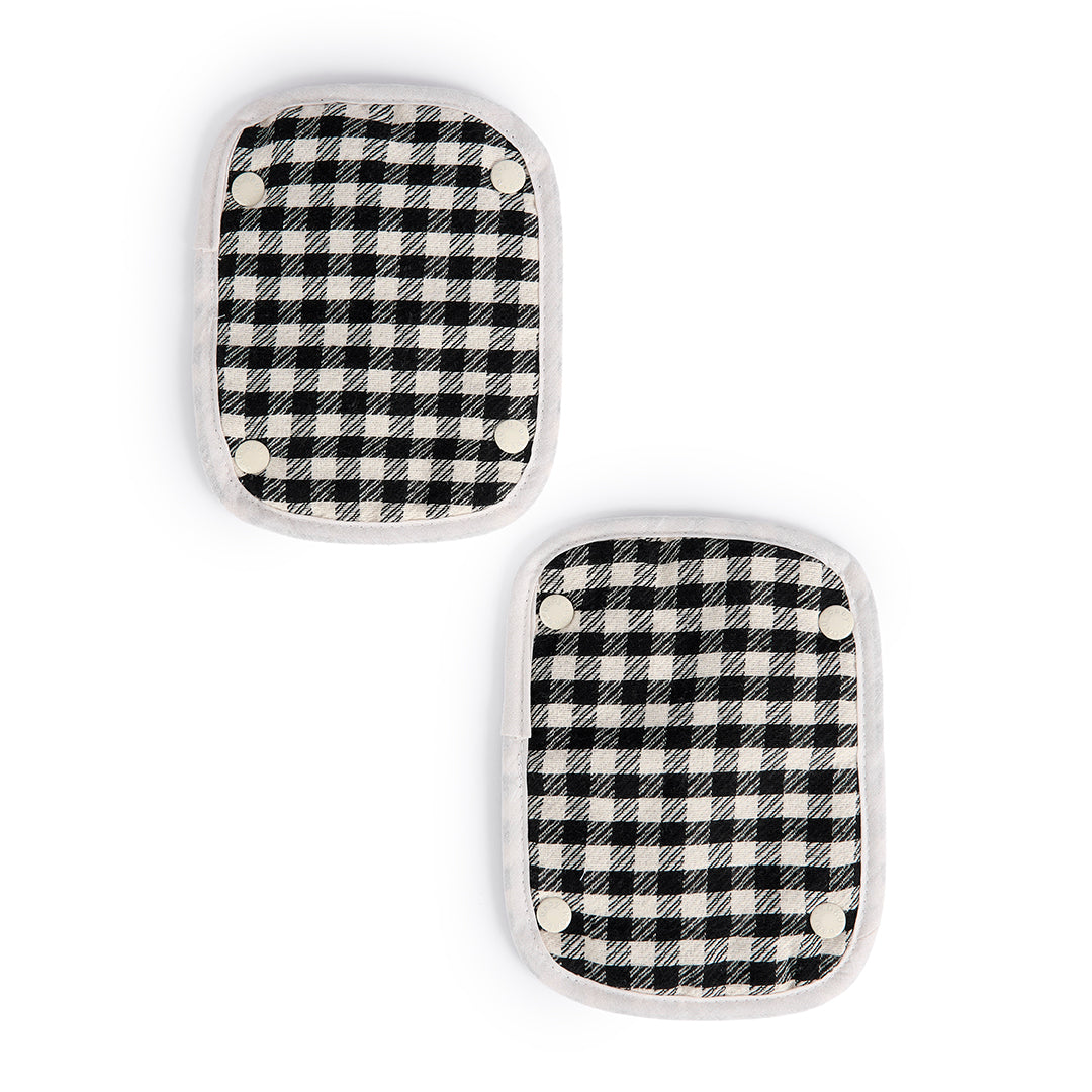 PROTECTOR DE TIRANTES VICHY JACQUARD BLANCO & NEGRO