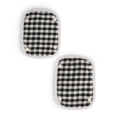 PROTECTOR DE TIRANTES VICHY JACQUARD BLANCO & NEGRO