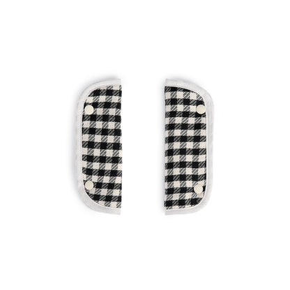 PROTECTOR DE TIRANTES VICHY JACQUARD BLANCO & NEGRO