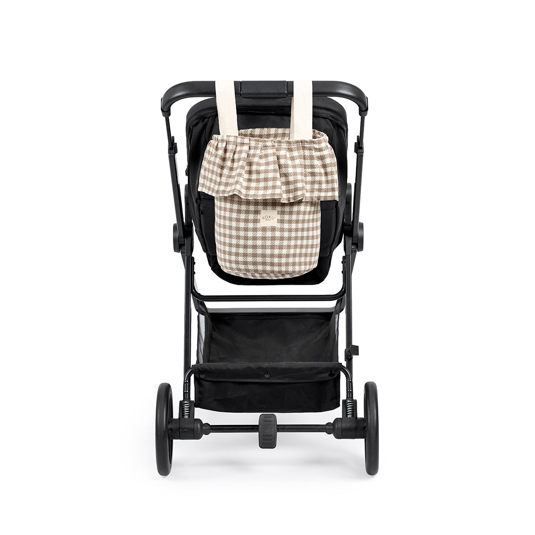 BOLSO BASKET VICHY JACQUARD TOPO 35×33×24 cm