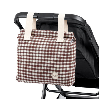 BOLSO PANERA VICHY JACQUARD GRANATE 30x34