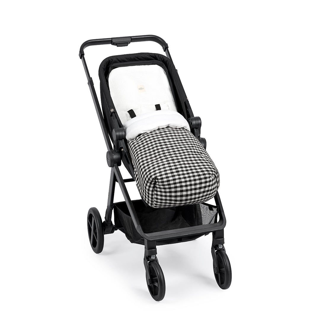SACO SILLA VICHY JACQUARD BLANCO & NEGRO