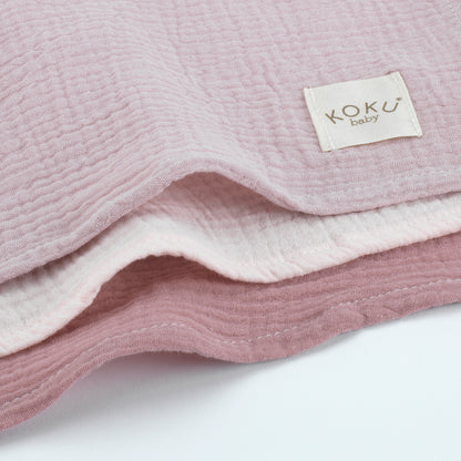 Pack Rosa de 3 Muselinas (35x35 cm)