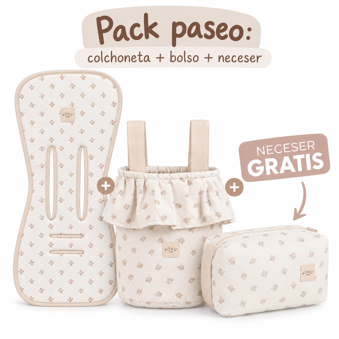PACK PASEO PIQUÉ FLORAL