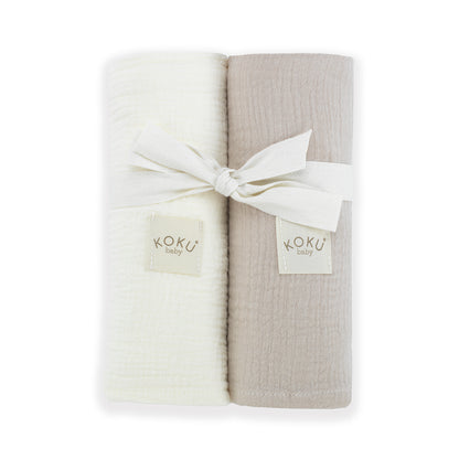 Pack Natural de 2 Muselinas (70x70 cm)