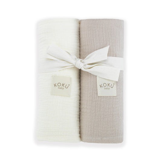 Pack Natural de 2 Muselinas (70x70 cm)