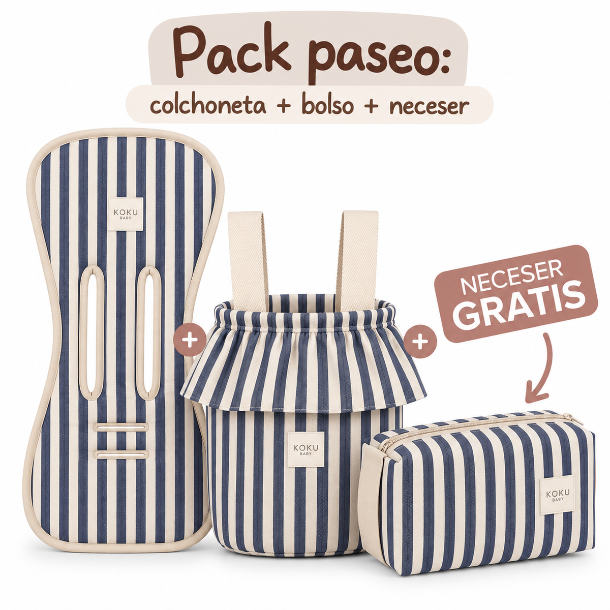 PACK PASEO STRIPE NAVY BLUE
