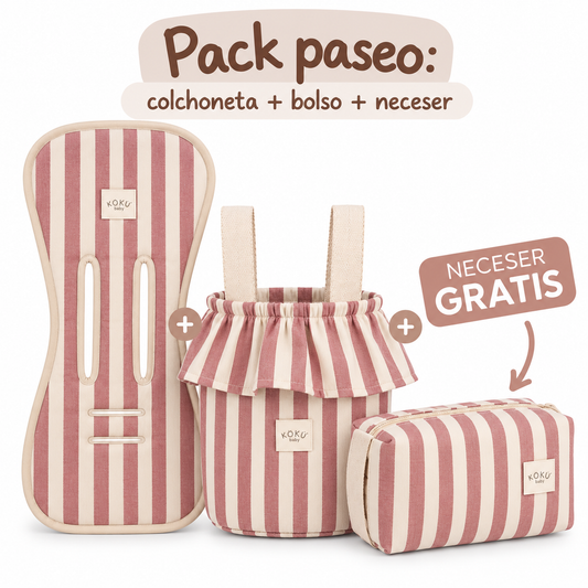 PACK PASEO STRIPE GRANATE