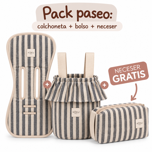 PACK PASEO STRIPE GRIS