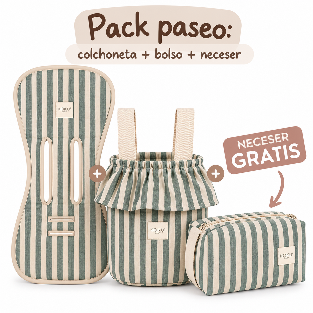 PACK PASEO STRIPE GREEN