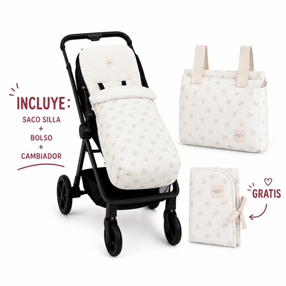 PACK SACO PIQUE FLORAL