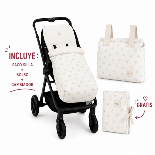 PACK SACO PIQUE FLORAL