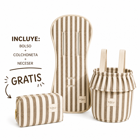 PACK PASEO STRIPE BROWN