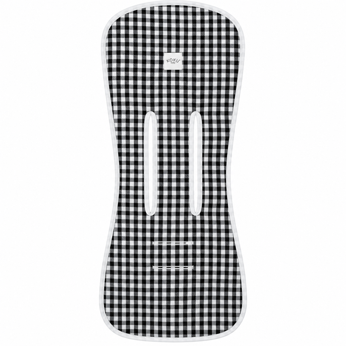 COLCHONETA DE PASEO MARIPOSA VICHY JACQUARD BLANCO & NEGRO 90X38