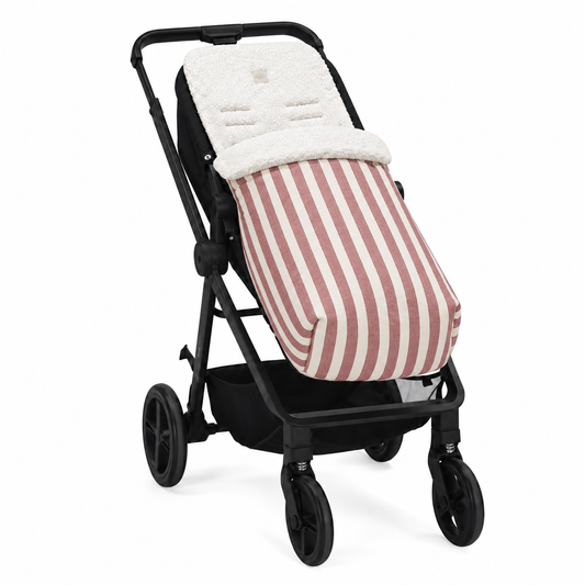 SACO SILLA BORREGUITO STRIPE GRANATE 95x35x80
